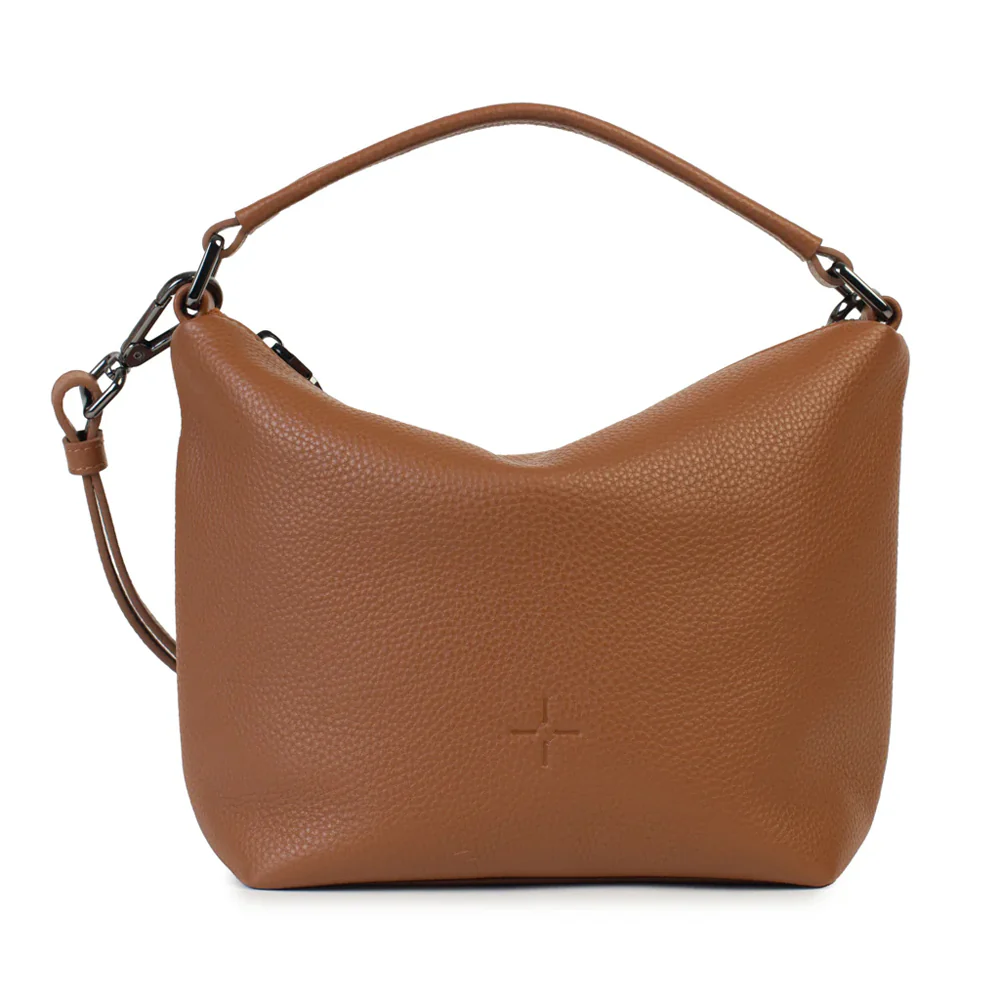 Addison Crossbody Pebbled Bag - Tan