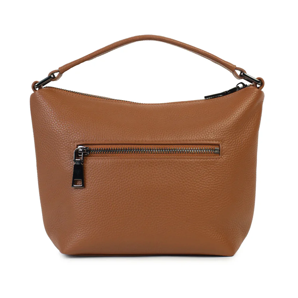 Addison Crossbody Pebbled Bag - Tan - Image 3