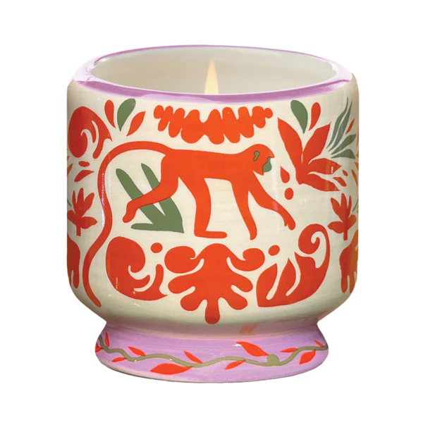 Adopo Jungle Ceramic Candle - Coconut + Amber