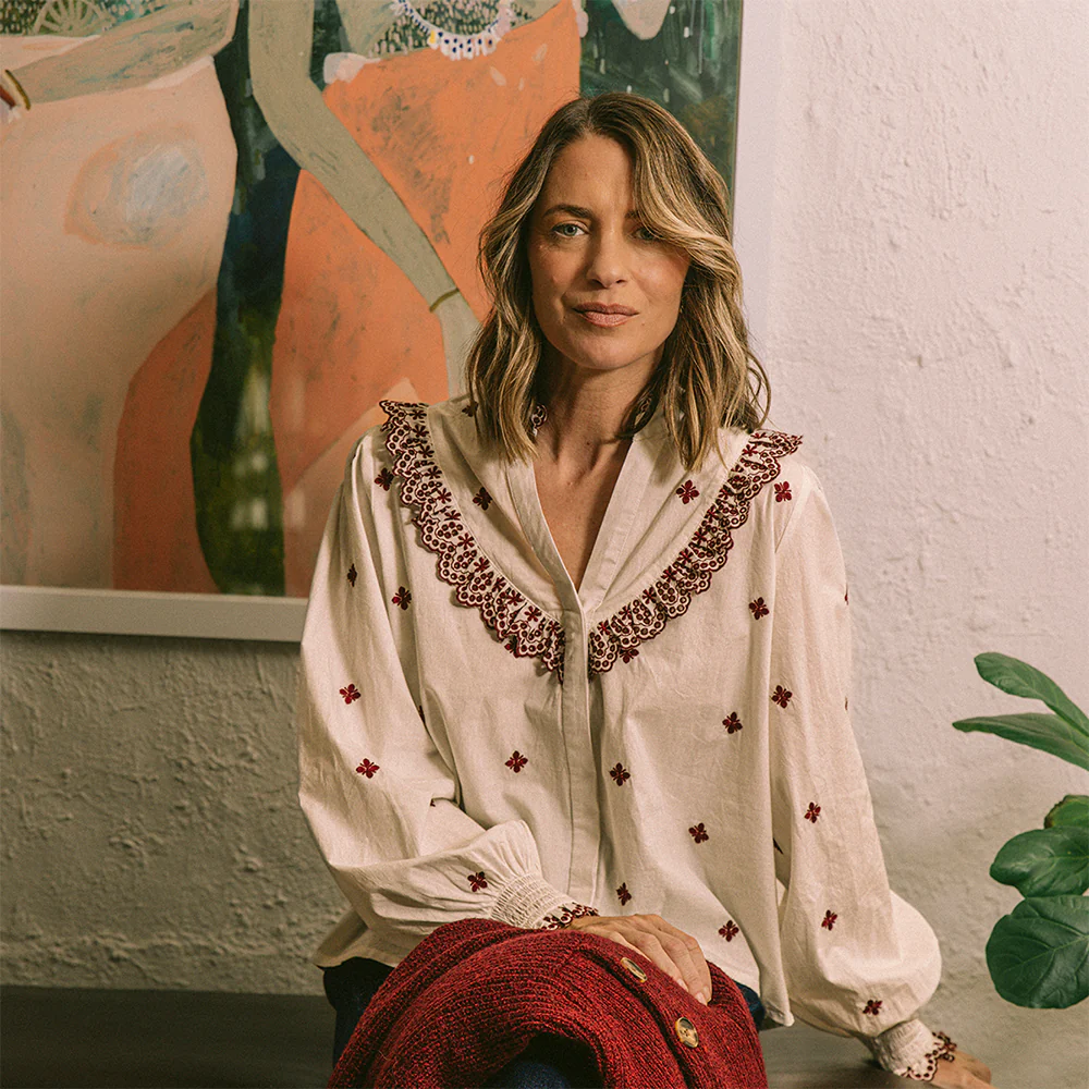 Agnes Embroidered Shirt - Marshmallow - Image 3
