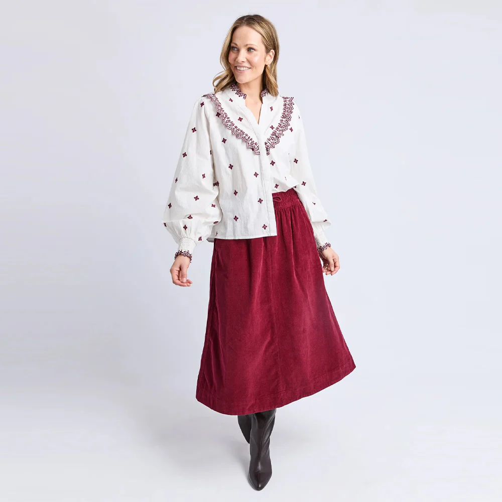 Agnes Embroidered Shirt - Marshmallow - Image 6