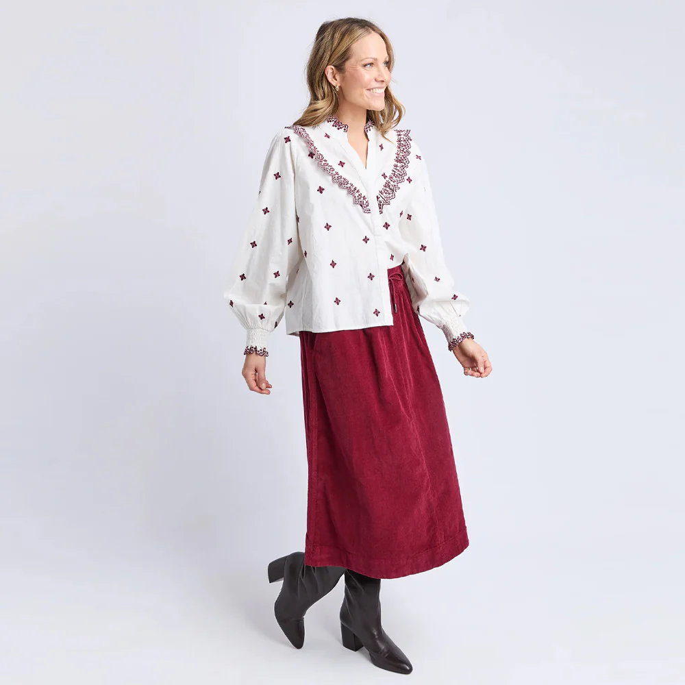 Agnes Embroidered Shirt - Marshmallow - Image 8