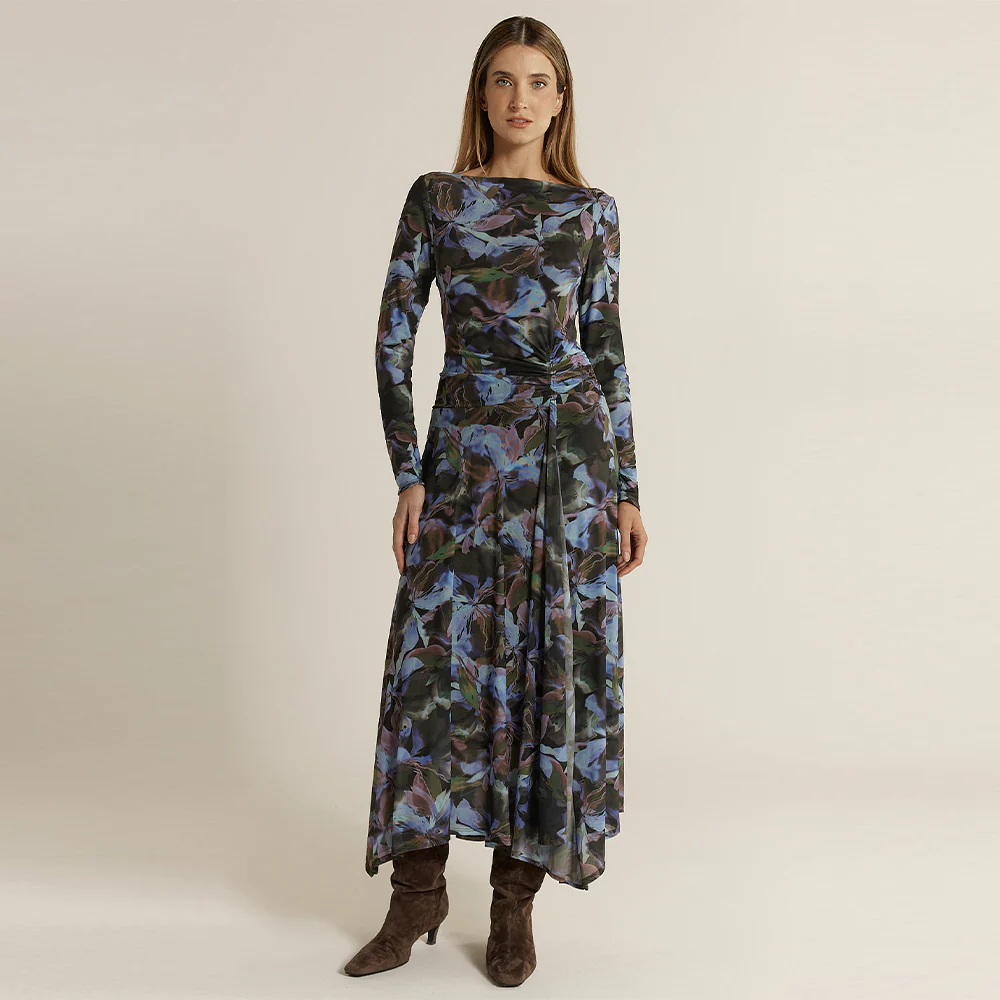 Alix Mesh Dress - Blurred Floral - Image 3