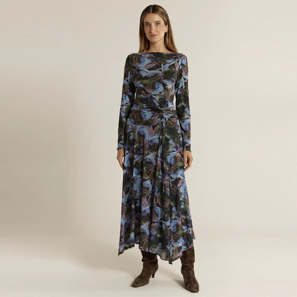 Alix Mesh Dress - Blurred Floral - Image 6