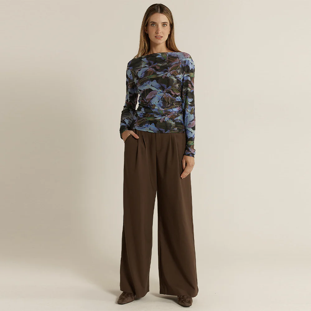 Alix Mesh Top - Blurred Floral - Image 2