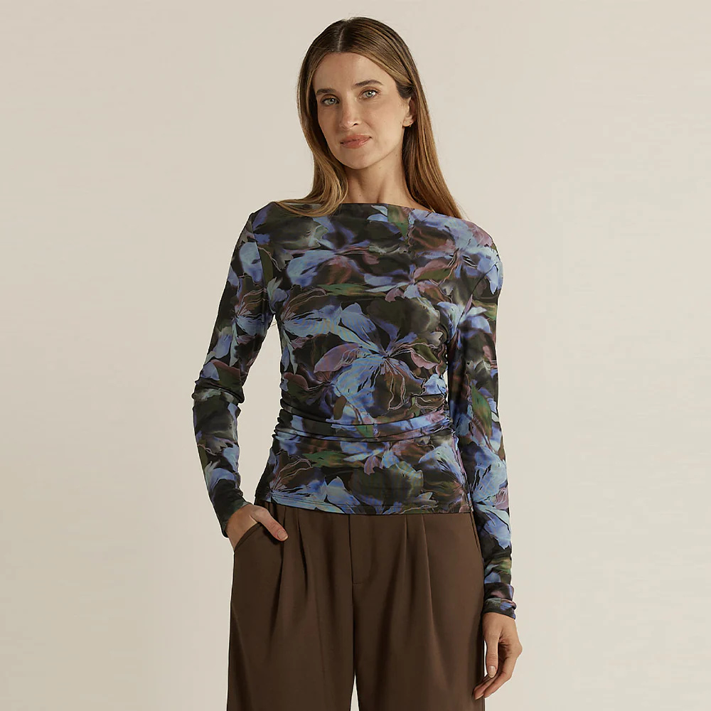 Alix Mesh Top - Blurred Floral - Image 3
