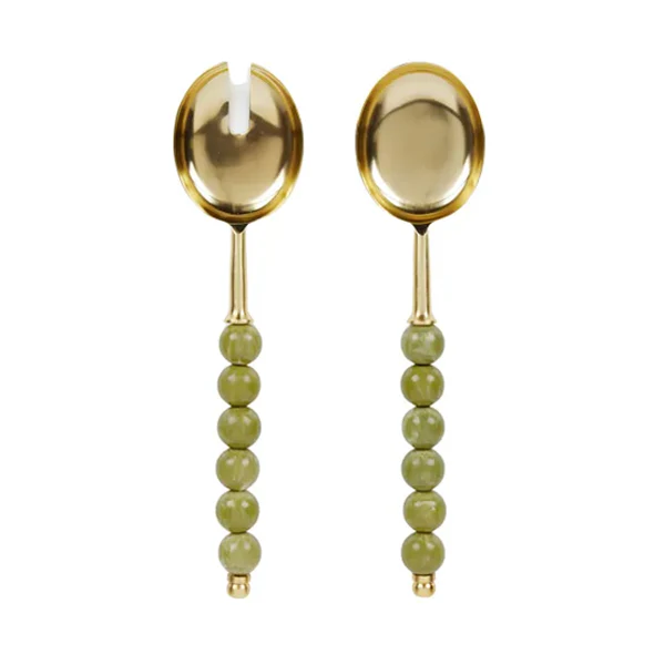 Amalia S/2 Salad Servers - Olive