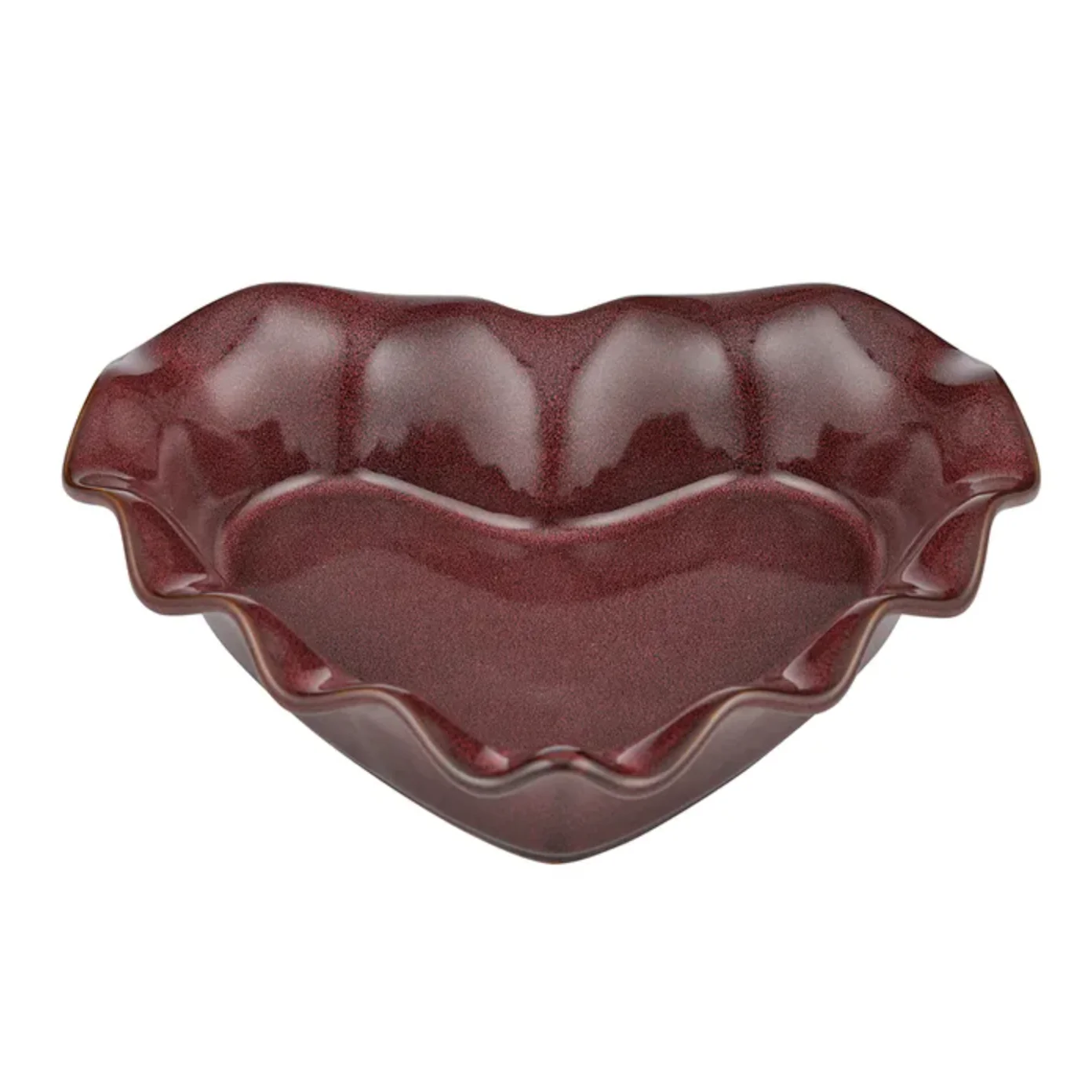 Amore Ceramic Heart Baker - Burgundy