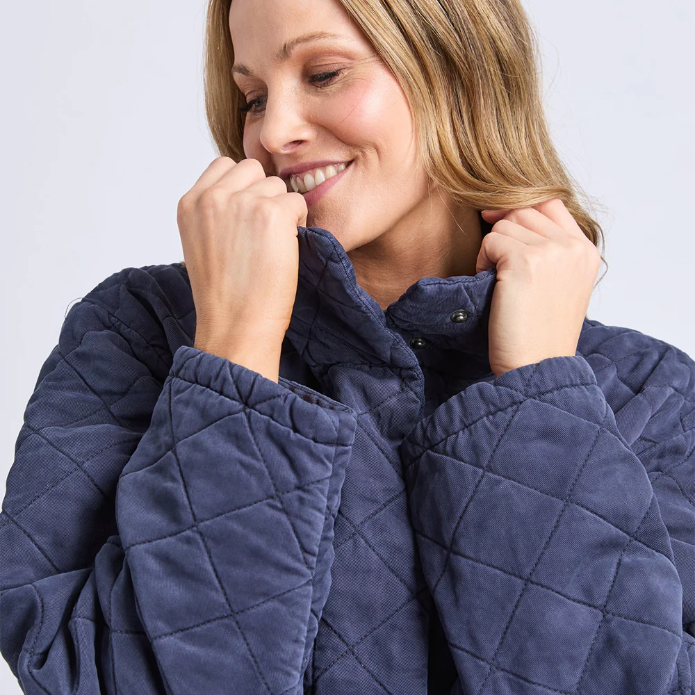 Aurora Quilted Jacket - Navy - Image 2