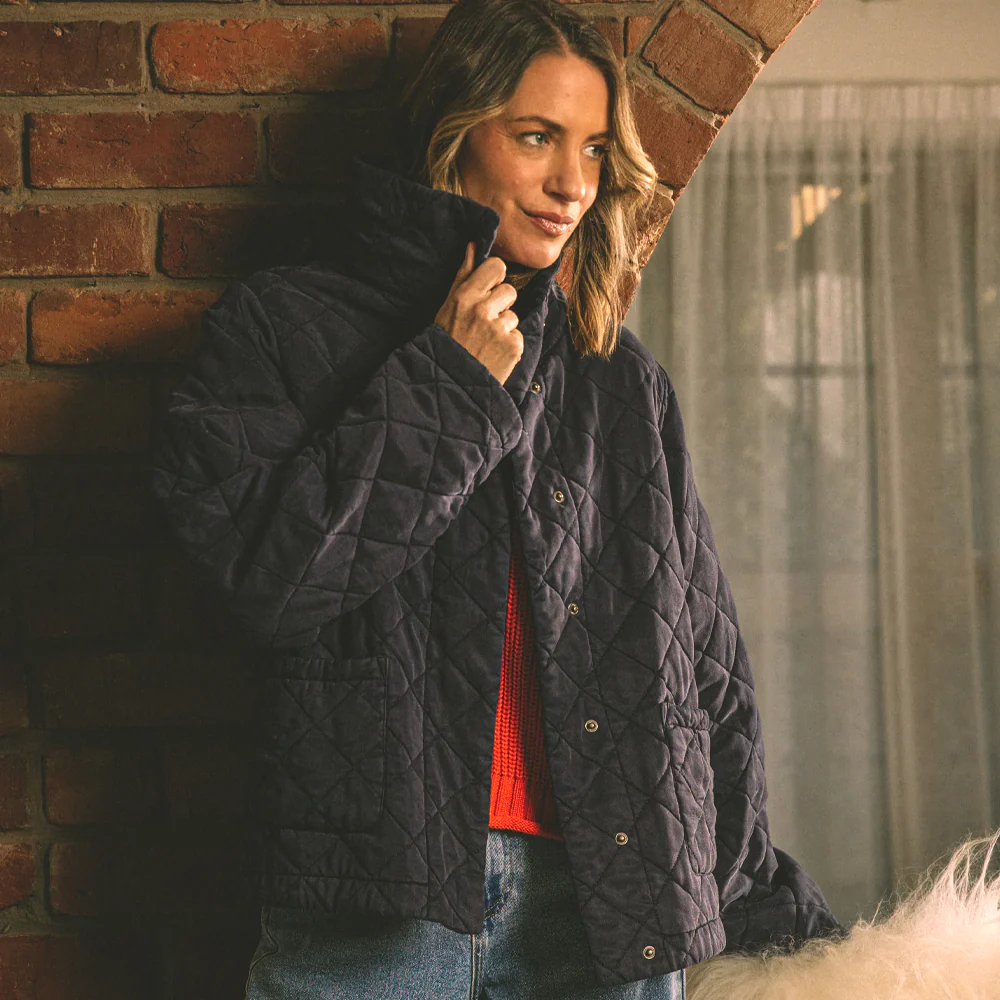 Aurora Quilted Jacket - Navy - Image 3