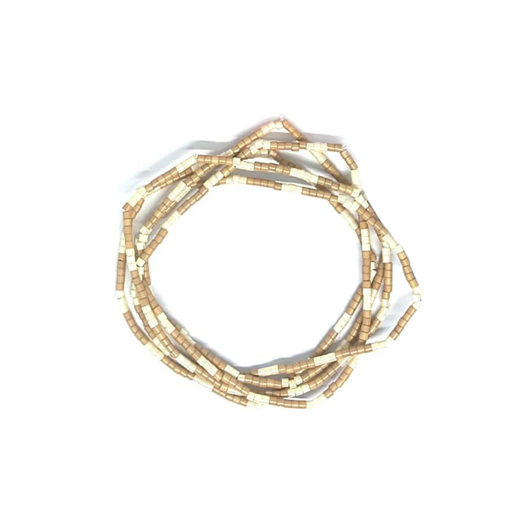 Beaded Bracelet - Latte + White