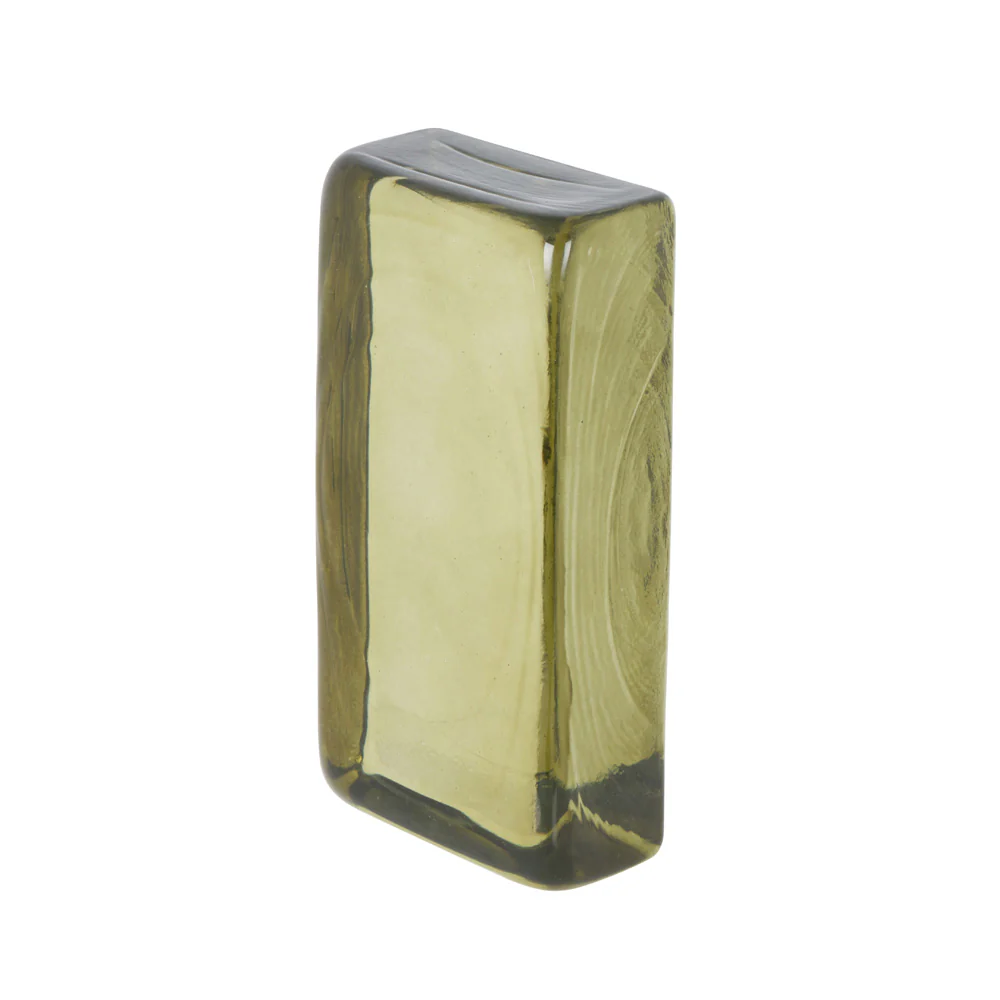 Bernard Glass Brick Sculpture - Green - Image 3