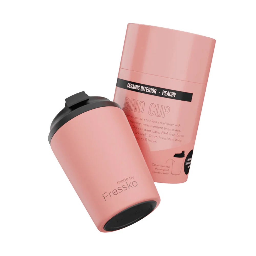 Bino Reusable Coffee Cup 8oz - Peachy