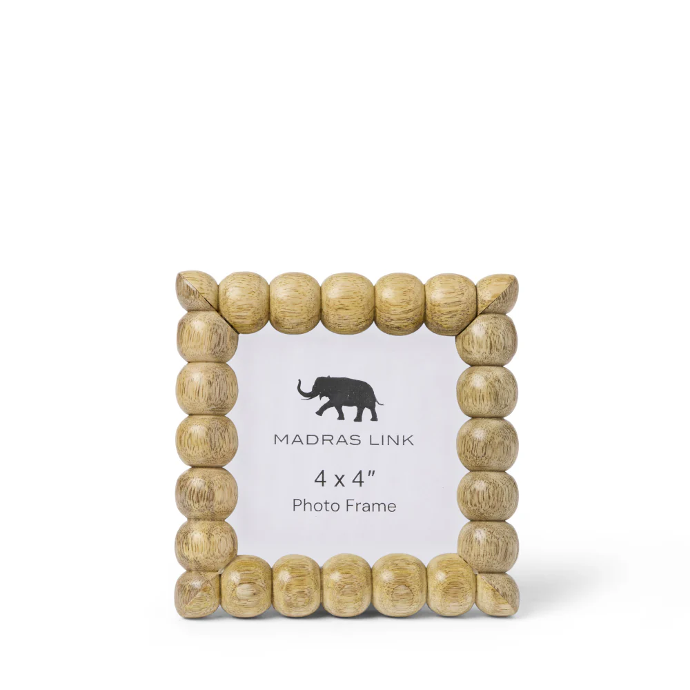 Bobbin Natural Photo Frame 4x4"