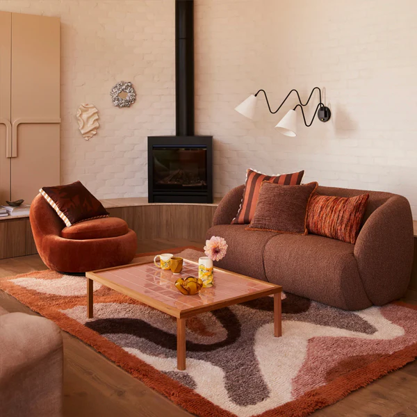Bold Stripe Hazelnut Cushion 60x60cm - Image 3