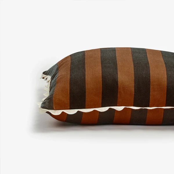 Bold Stripe Hazelnut Cushion 60x60cm - Image 4