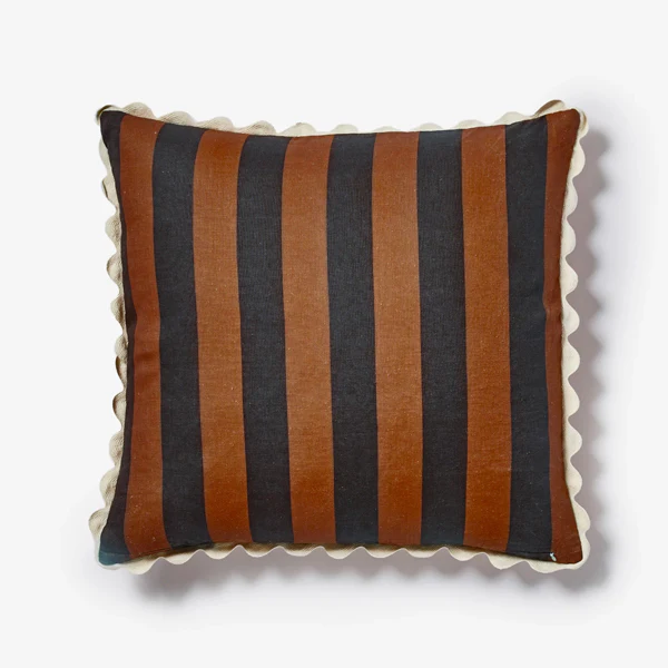 Bold Stripe Hazelnut Cushion 60x60cm - Image 5
