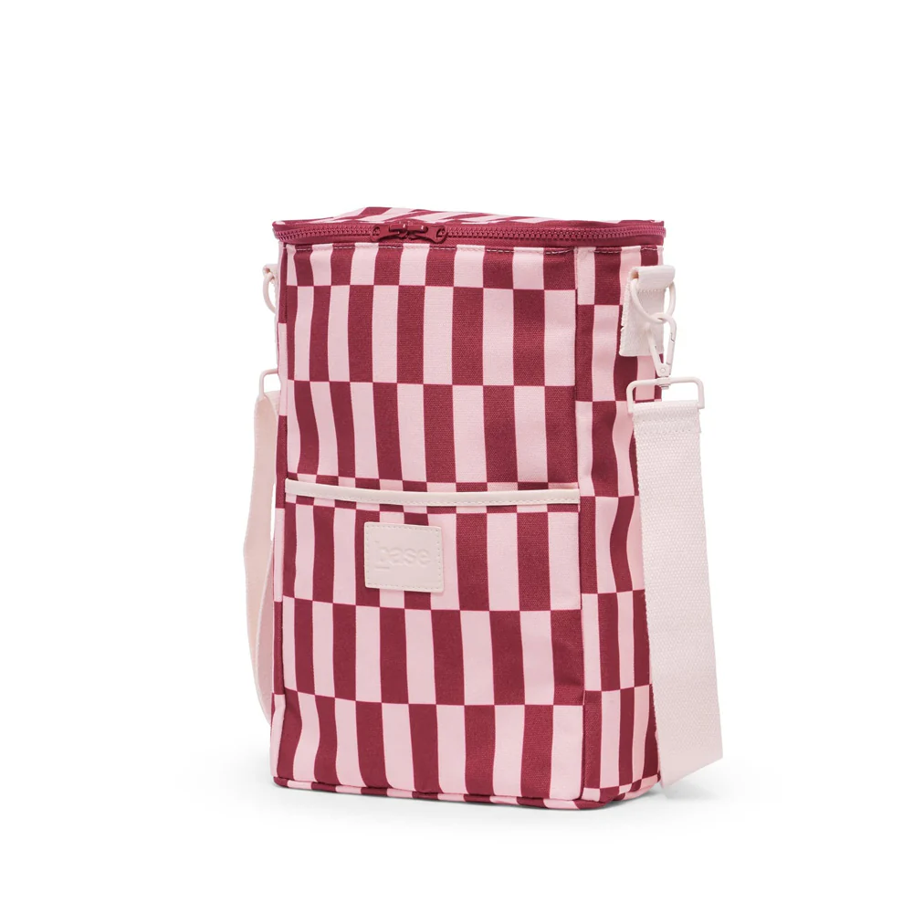 Bottle Base - Burgundy/Peony Check - Image 4