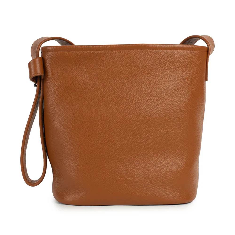 Brooke Bucket Bag - Pebbled Tan