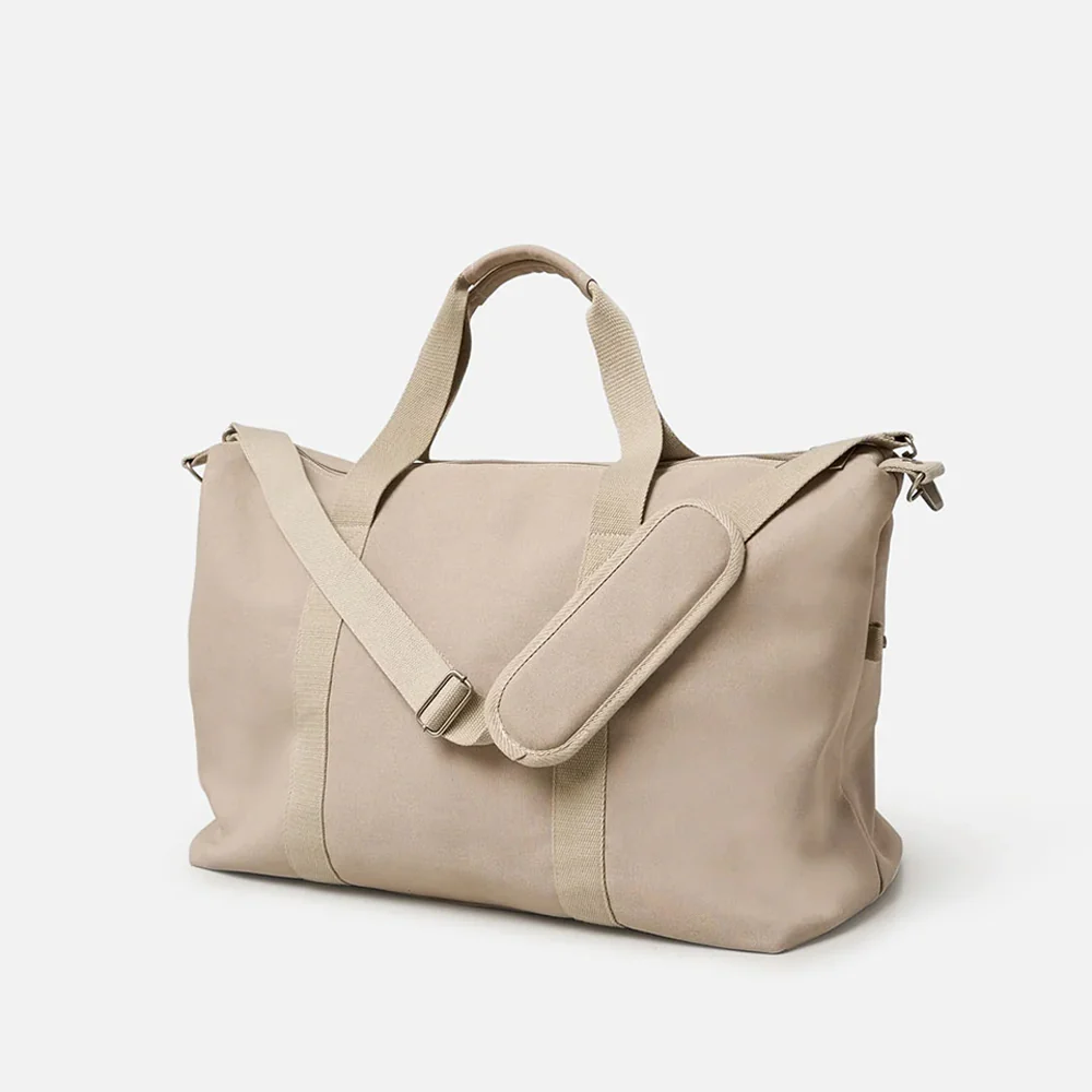 Canvas Weekender Bag - Beige