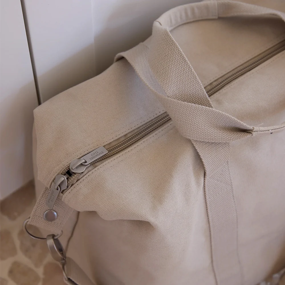 Canvas Weekender Bag - Beige - Image 3