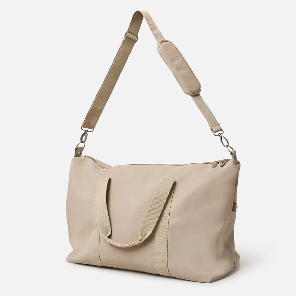 Canvas Weekender Bag - Beige - Image 4