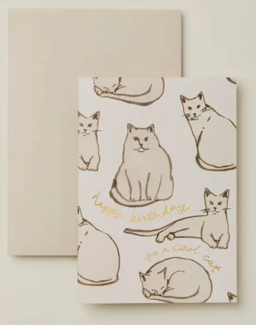 Cool Cat Birthday Card