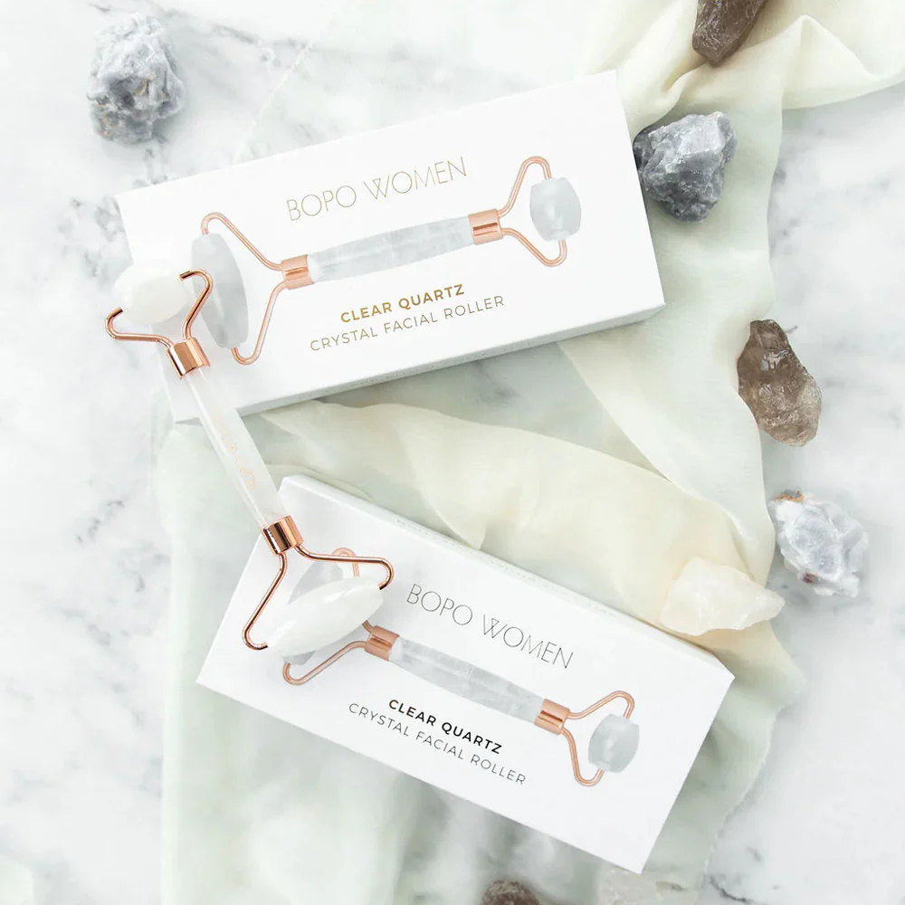 Clear Quartz Facial Roller - Image 2