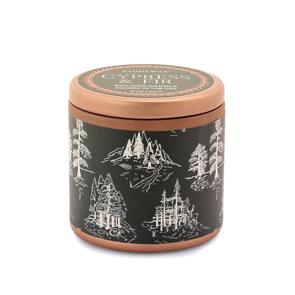Cypress + Fir Tin Candle - Green