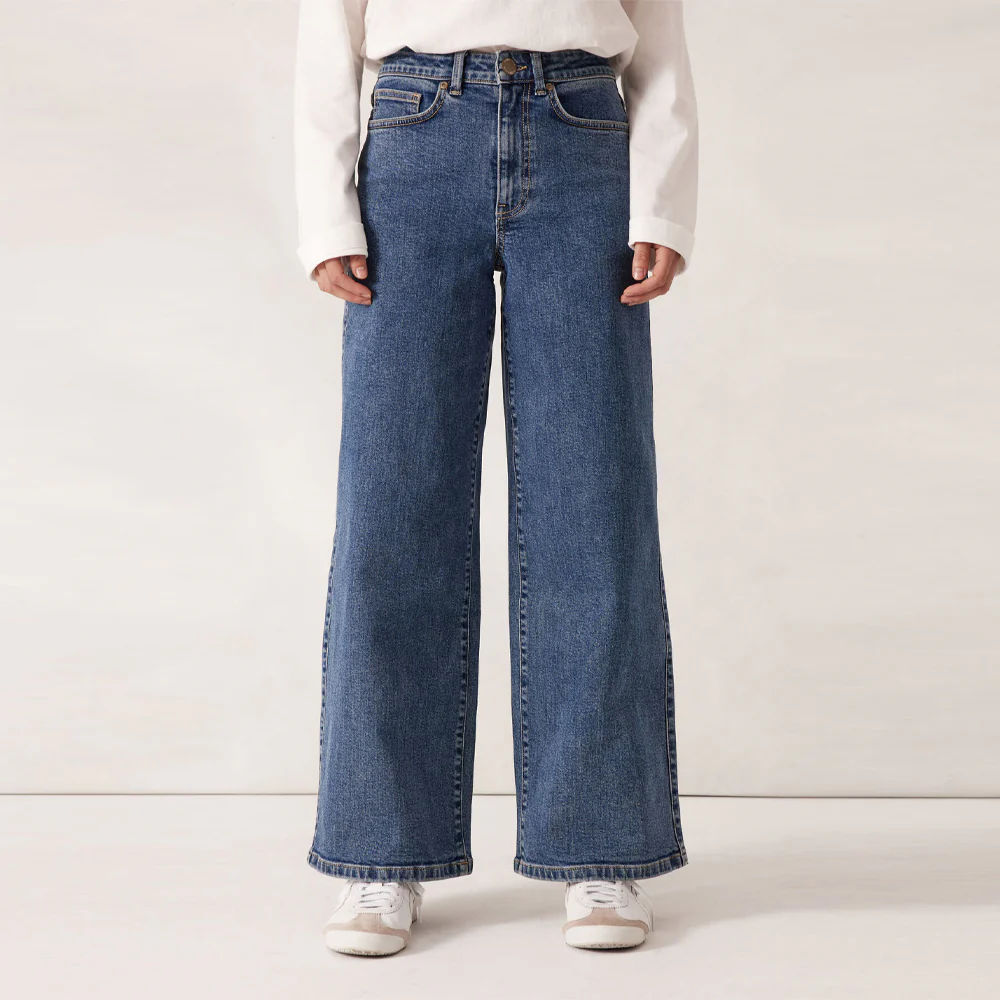 Evie Wide Leg Jean - Fresh Indigo