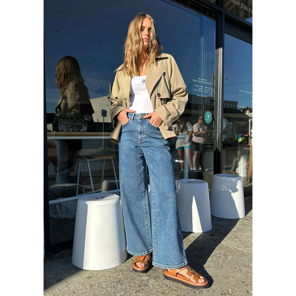 Evie Wide Leg Jean - Fresh Indigo - Image 2