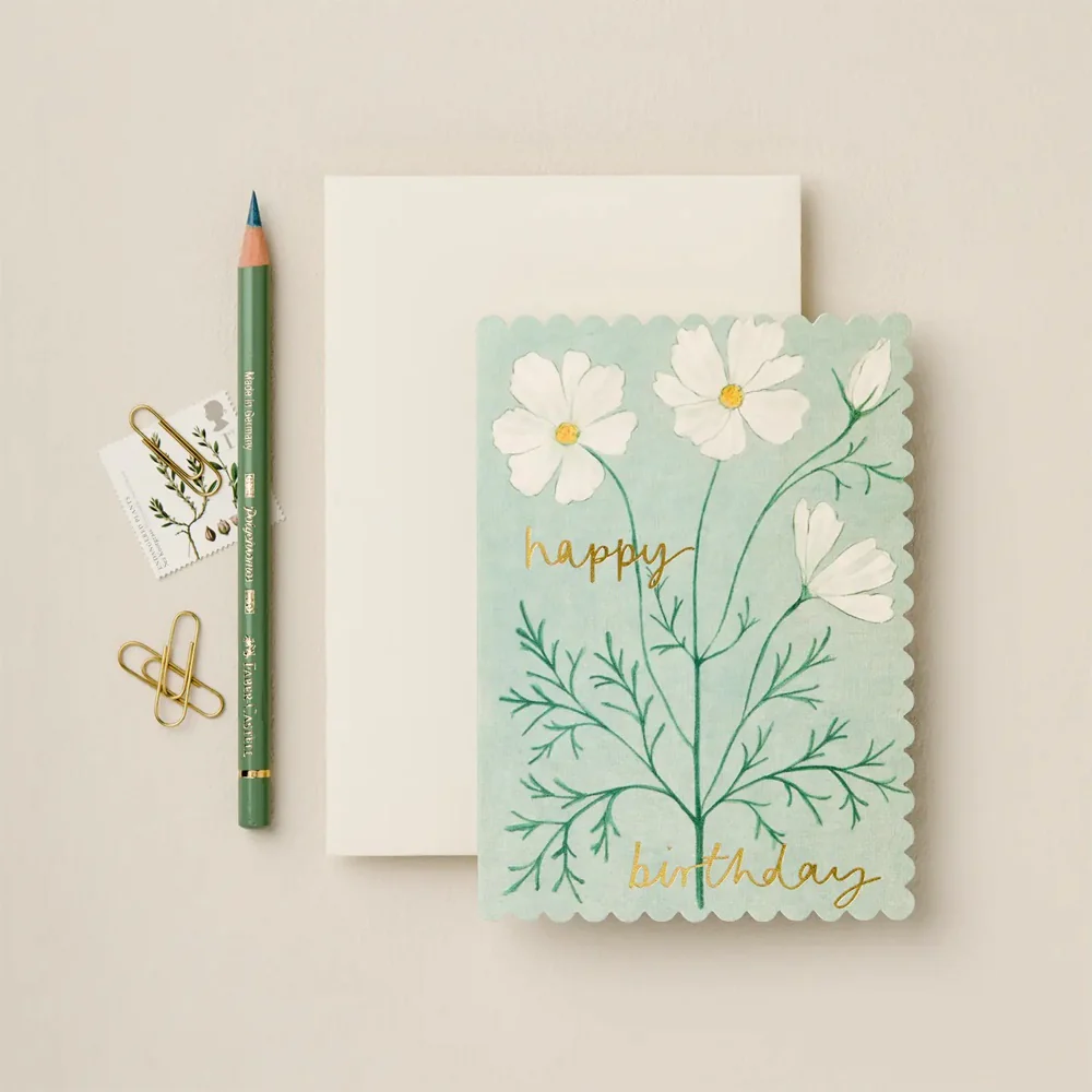 Cosmos Happy Birthday Card