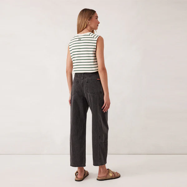 Demi Barrel Jean - Faded Black - Image 5