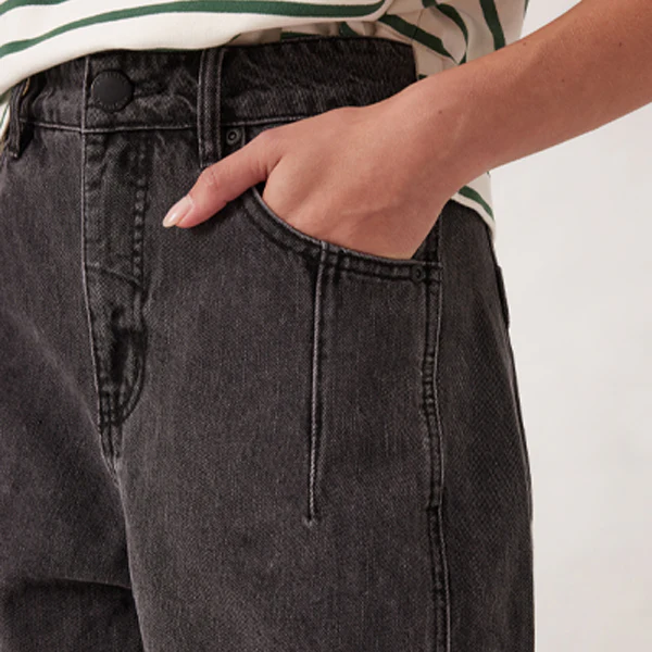 Demi Barrel Jean - Faded Black - Image 7