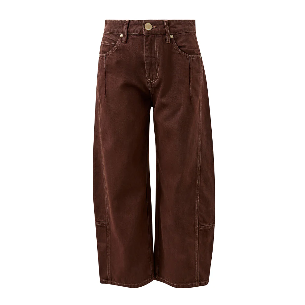 Demi Barrel Jean - Bitter Choc - Image 6