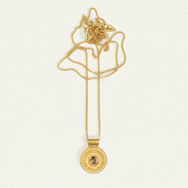 Denarii Coin Necklace - Gold - Image 3