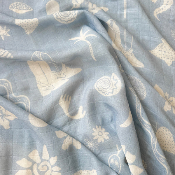 Desert Snake Wrap - Blue + White