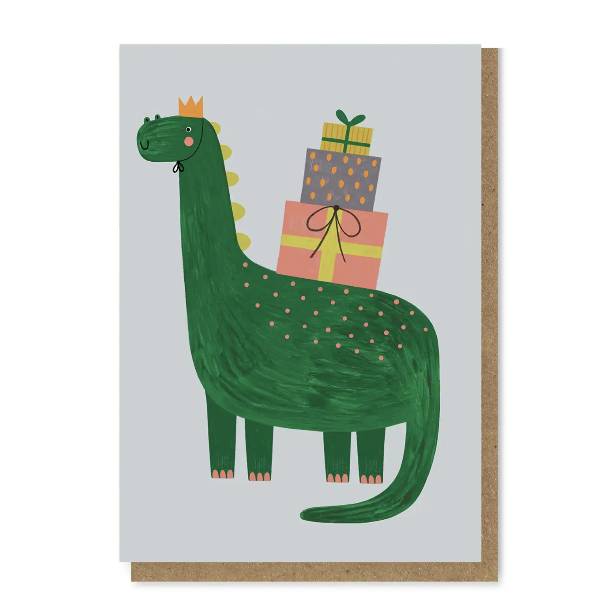 Dino Present Delivery Card