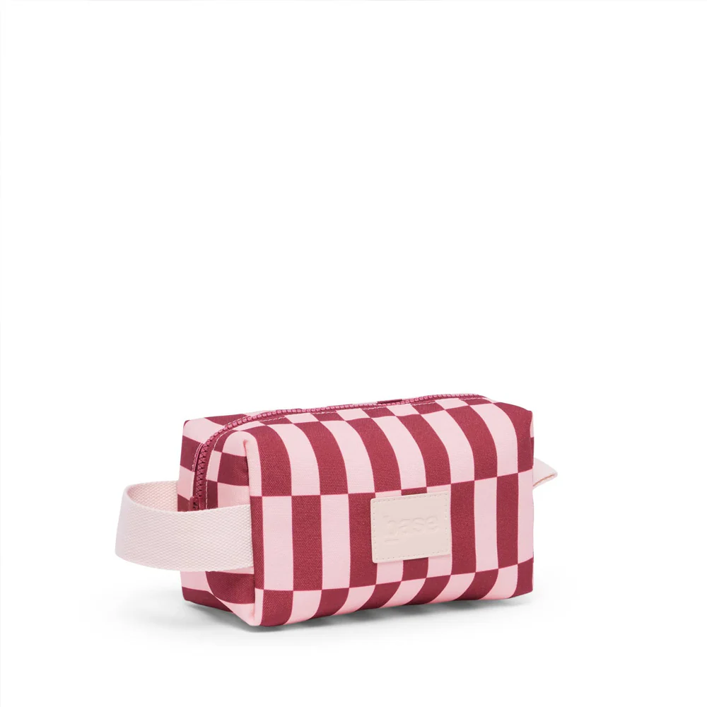 Ditty Base Toiletry Bag - Burgundy/Peony Check - Image 4