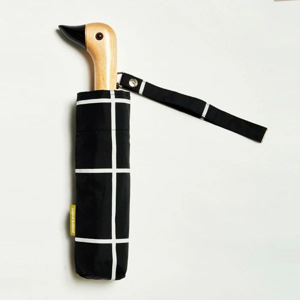 Duck Umbrella - Black Grid - Image 3