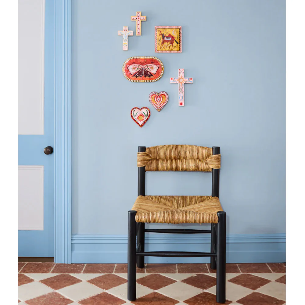 Fable Pink Floral Small Cross Wall Tile - Image 2