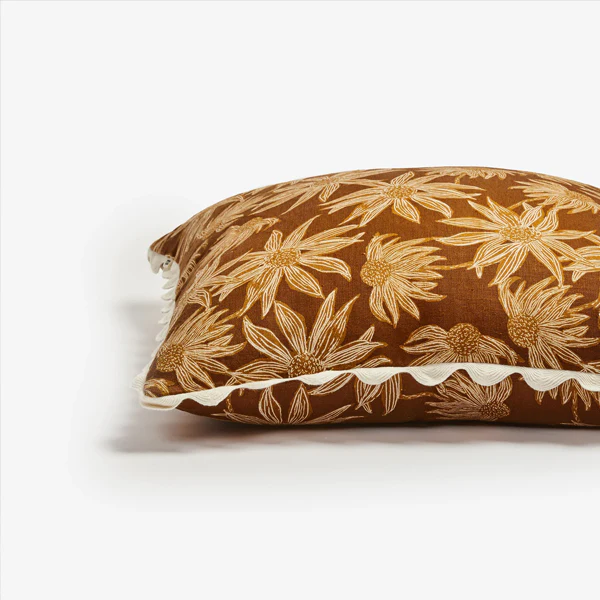 Flannel Flower Mustard Cushion 60x60cm - Image 6