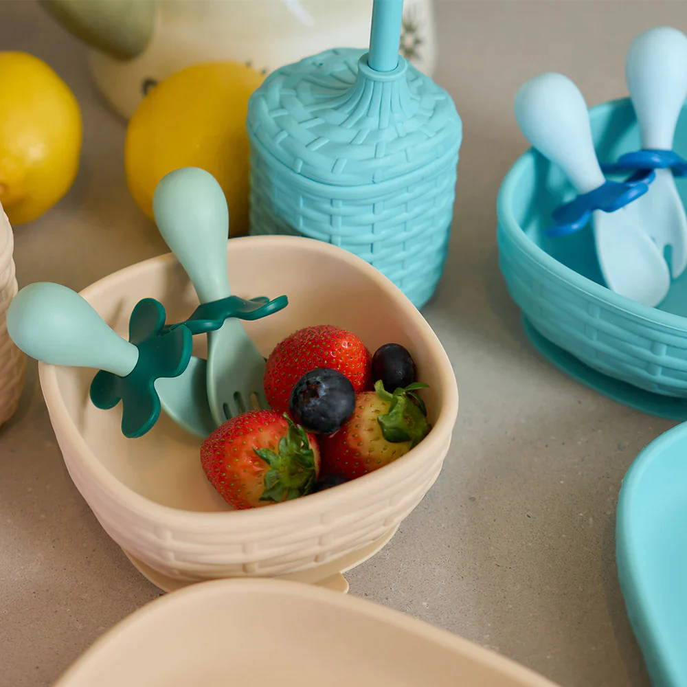 Flower Fork + Spoon Set - Green - Image 2