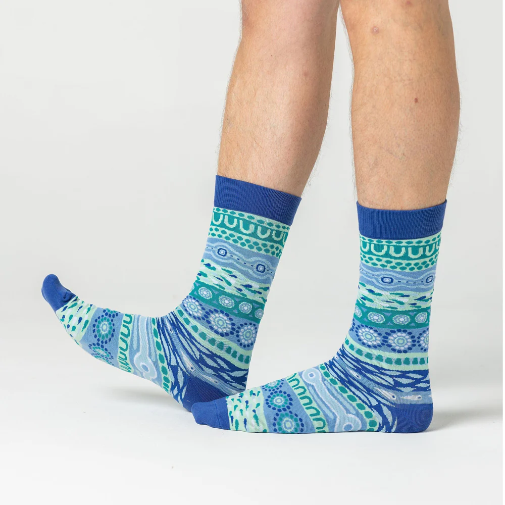 Flowing Water - Men's Socks - Image 2
