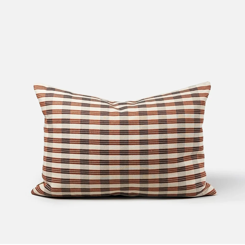 Folio Cushion - Russet/Mulberry