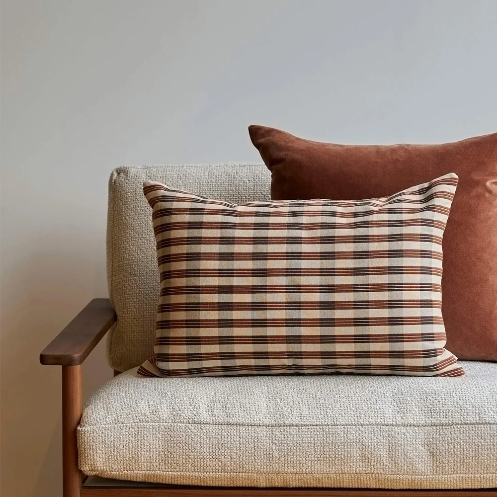 Folio Cushion - Russet/Mulberry - Image 2