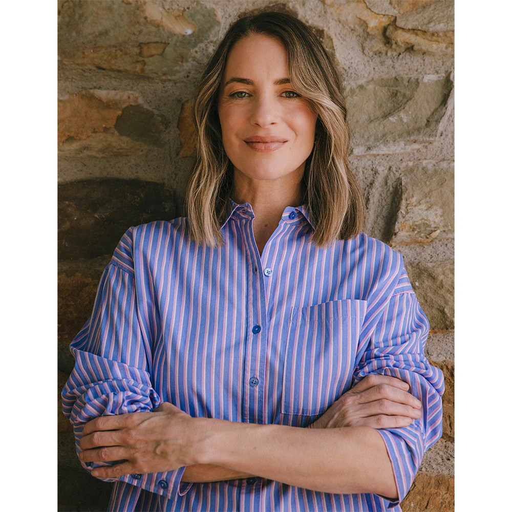 Frankie Striped Shirt - Cornflower Stripe - Image 10
