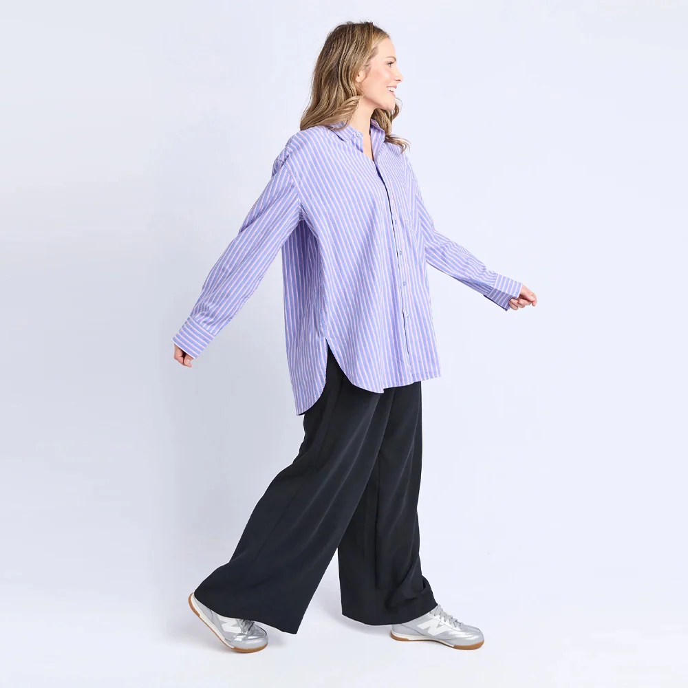 Frankie Striped Shirt - Cornflower Stripe - Image 8