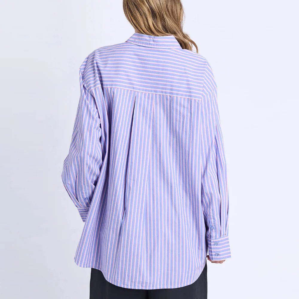 Frankie Striped Shirt - Cornflower Stripe - Image 9