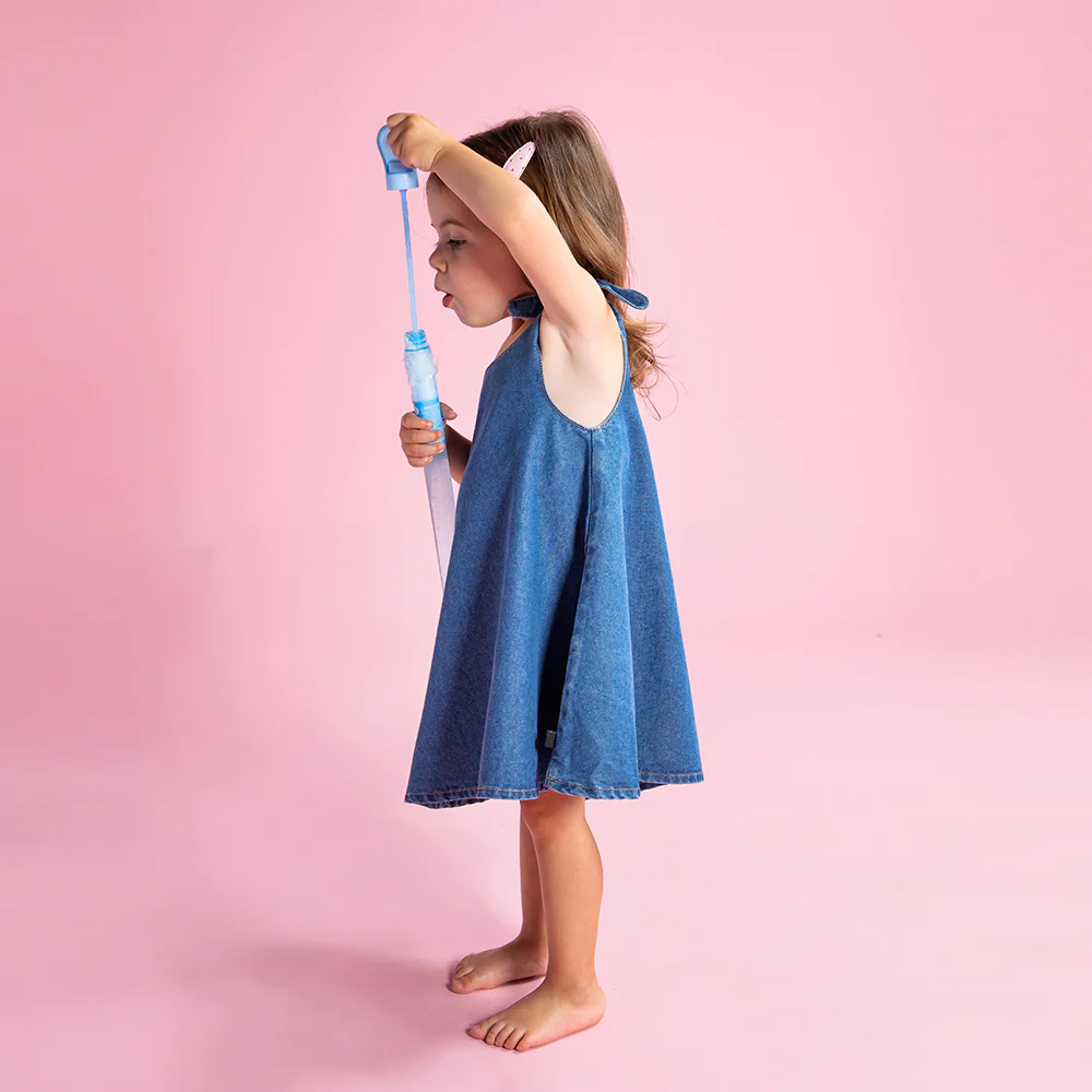 Gather Dress - Denim - Image 3